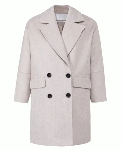 Yaya Ivory Oversized Coat